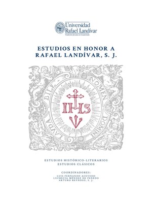 cover image of Estudios en honor a Rafael Landívar, S. J.